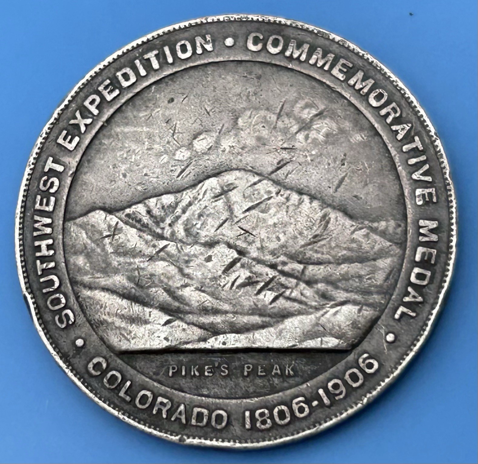 1806-1906 Pike’s Peak Southwest Expedition Colorado Springs Silver Medal US Mint