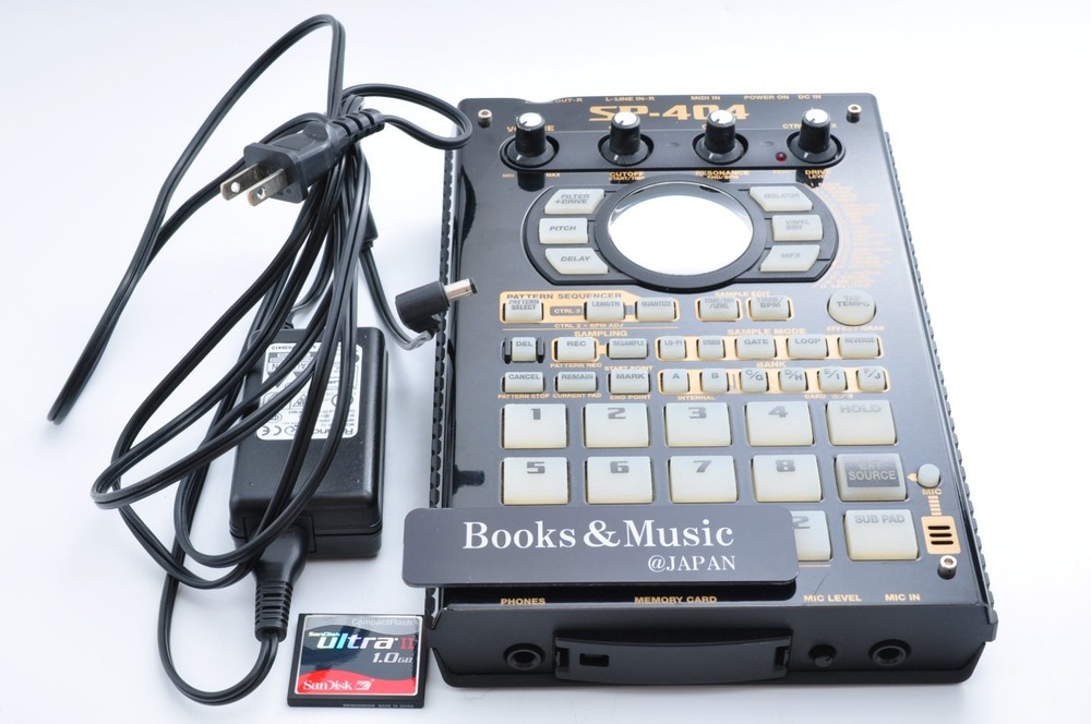 Roland SP-404 Sampler Black 2007 w/Adapter + Compact Flash Working BW26207
