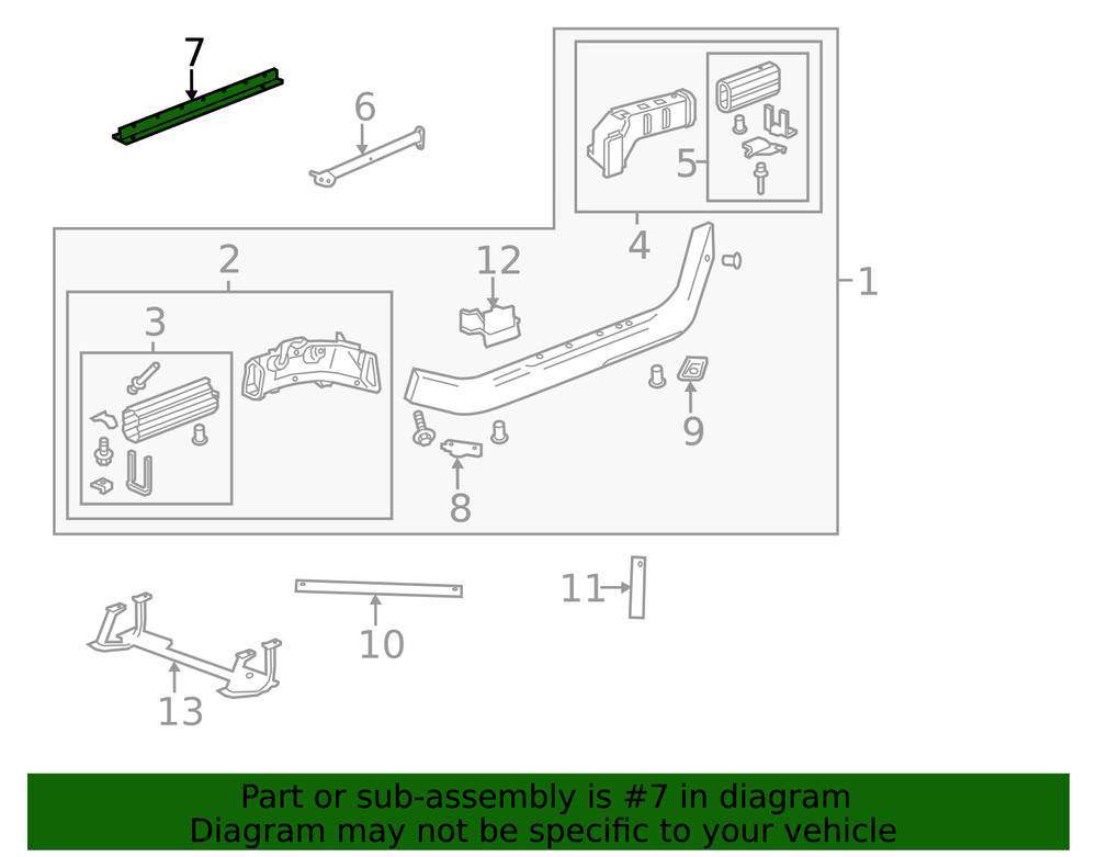 Genuine GM Front Driver Side Floor Panel Support 20983584