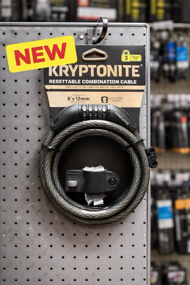 Kryptonite Resettable Combination Cable Bike Lock 6ft x 12mm High Security
