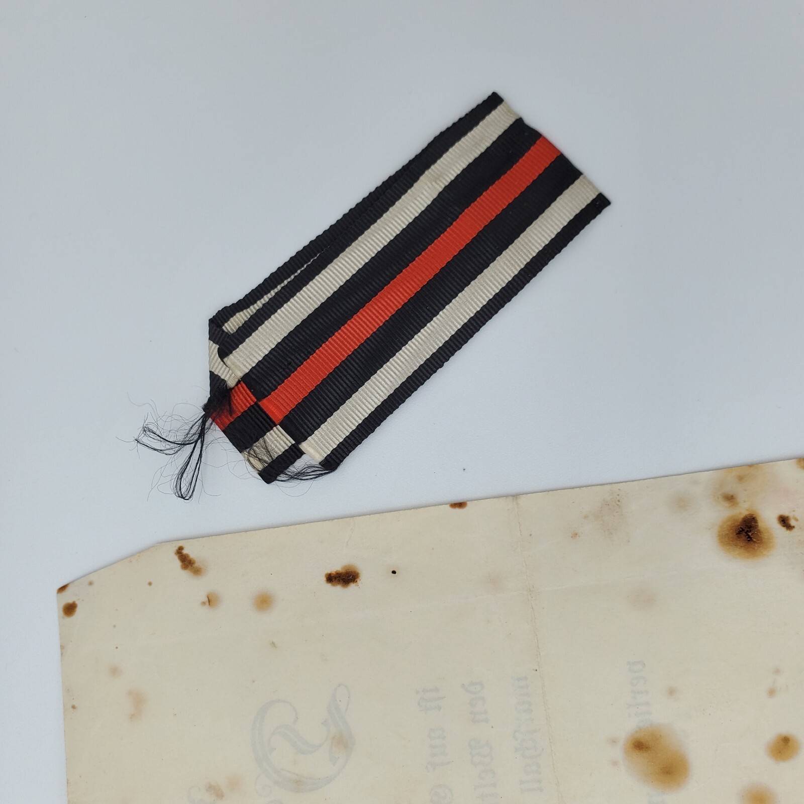 WWI WW1 Original German Somme veteran service record set award documents ribbon