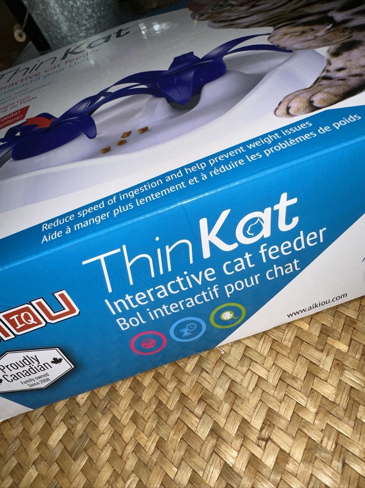 Aïkiou Thin Kat Interactive Cat Puzzle Slow Feeder, New