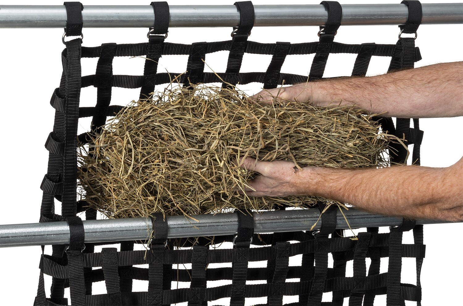 Hay Web Feeder Bag - Gate or Fence Feeder - 11" x 25" x 42" with 2" openings