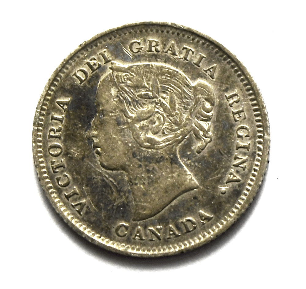 1891 Canada 5c Silver Five Cents KM# 2