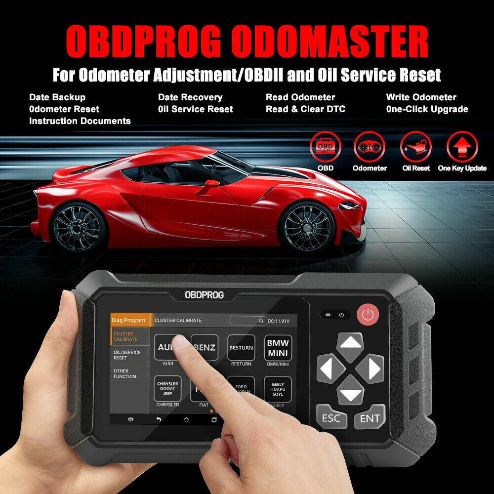 OBDPROG M500 Mileage Odometer Correction Programmer OBD2 Scan Diagnostic Tool US