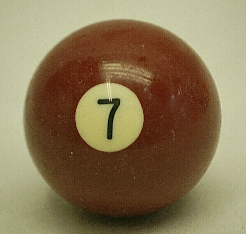Pool Table Billiard Ball #7 Solid Maroon Replacement Piece