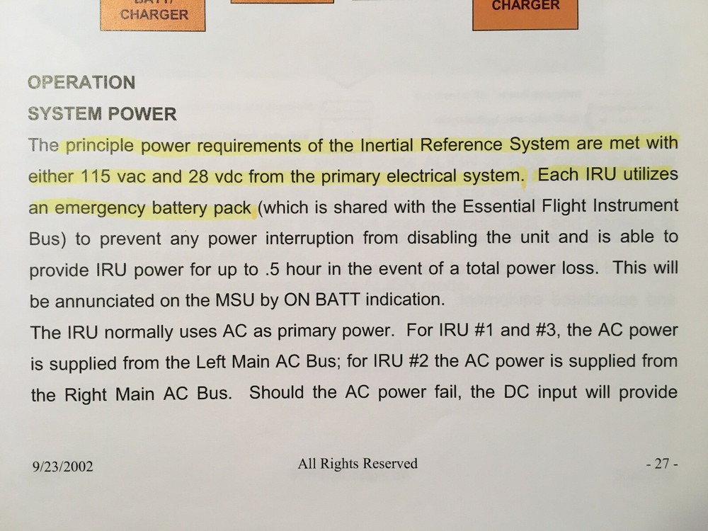 Inertial Reference System in Gulfstream V Pilot Training Booklet. GV