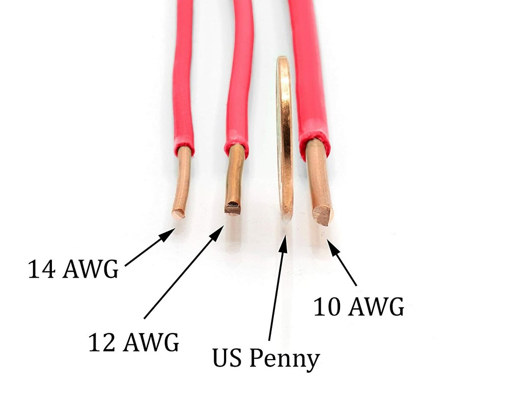 THHN / Building Wire - Red Jacket - 10 Gauge Solid Copper UL UV - 10 Ft