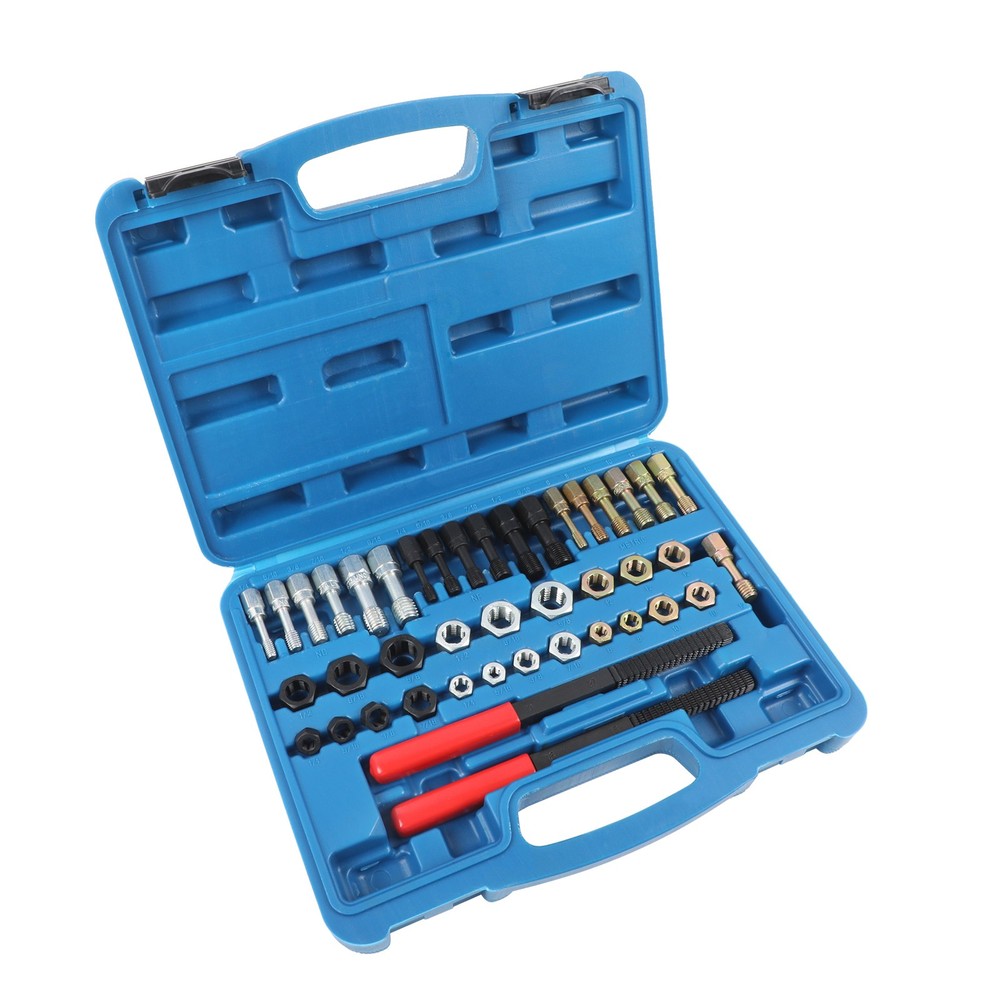 42PCS Thread Repair Restorer Kit Thread Chaser Set UNF/UNC Rethreading Tool