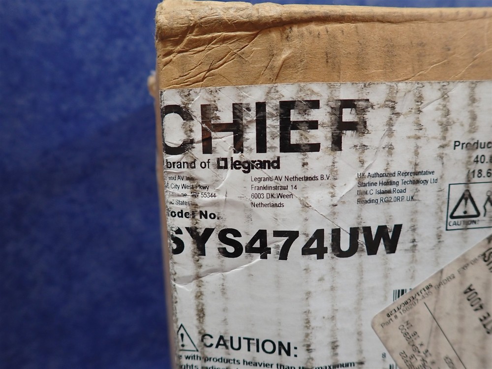 NEW Chief SYS474UW Suspended Ceiling Projector System with Storage (FF7)