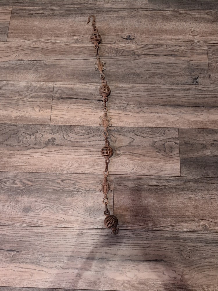 Rare Antique Solid Bronze 40" Hanging Ceremonial Piece