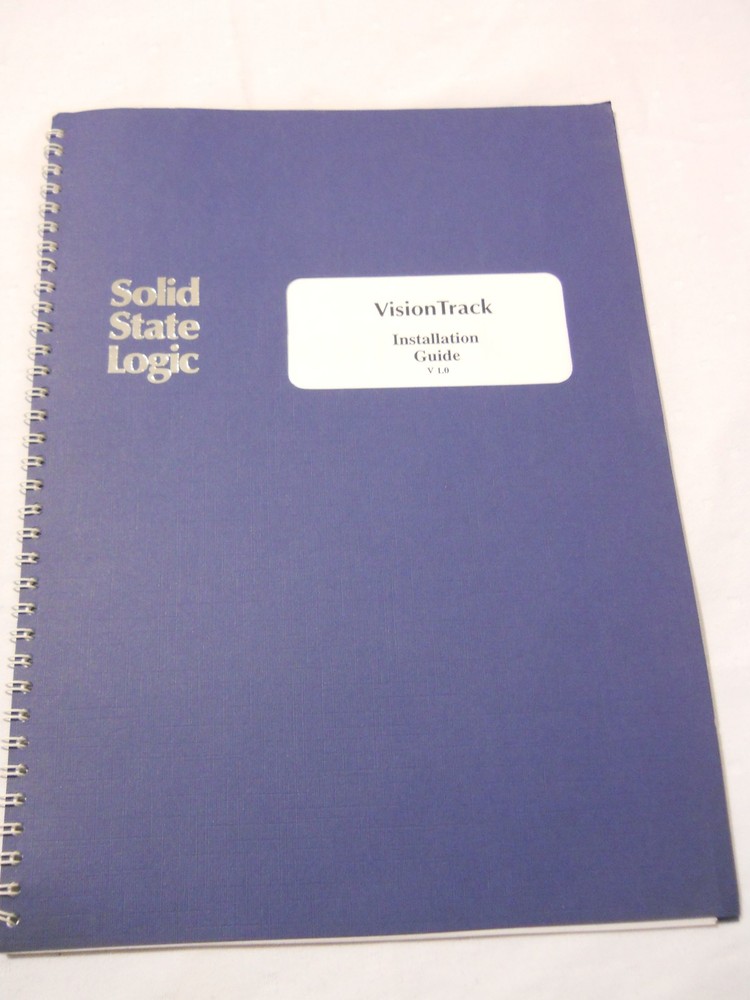 SSL Vision Track Installation Guide V 1.0 Solid State Logic