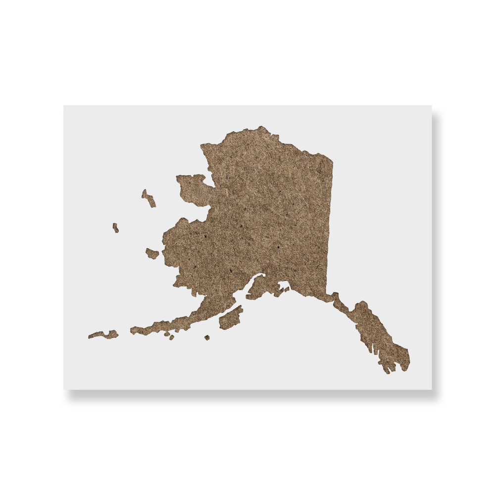 Alaska State Stencil - Durable & Reusable Mylar Stencils