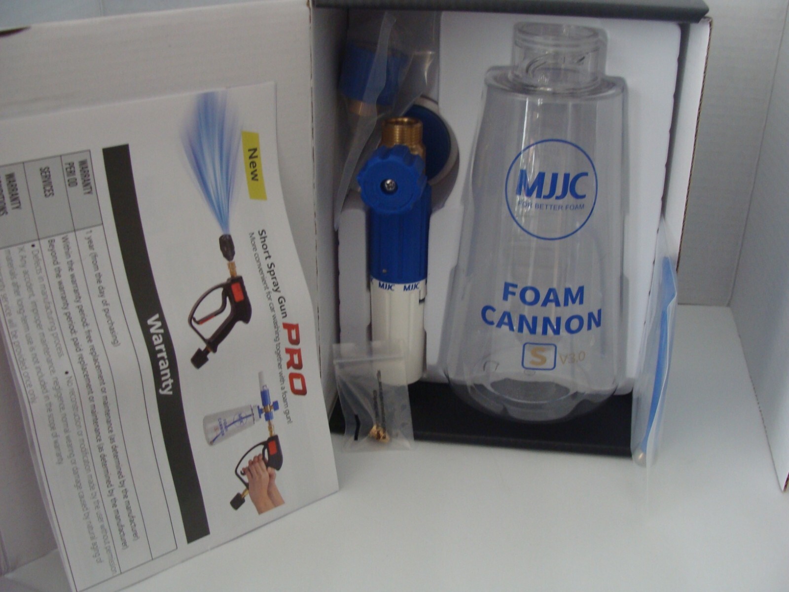 Factory MJJC Foam Cannon S V3.0 with 1/4″ Quick Connector Adapter BRAND NEW