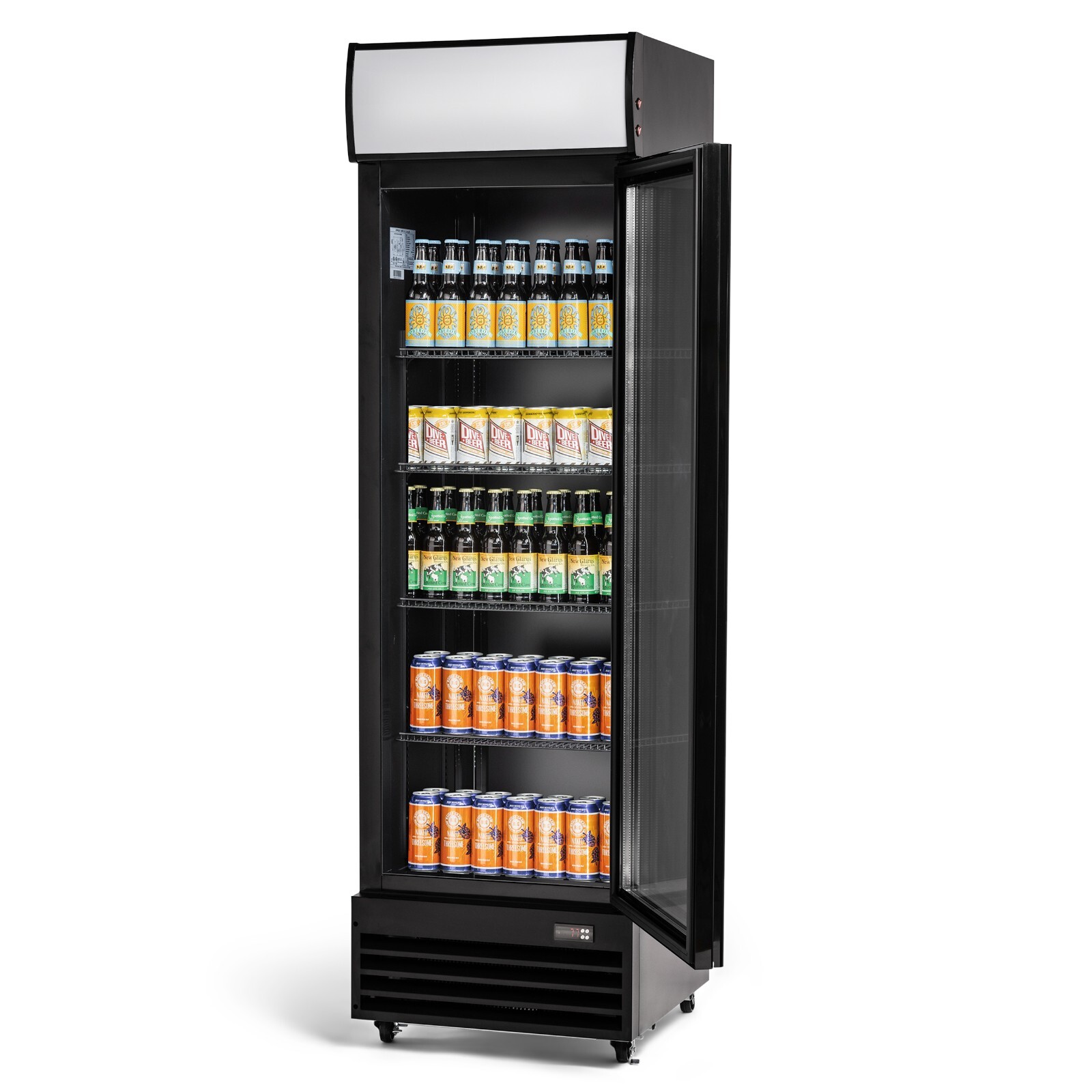 Procool Glass Door Black ICE COLD BEER Display Cooler, Merchandiser Fridge
