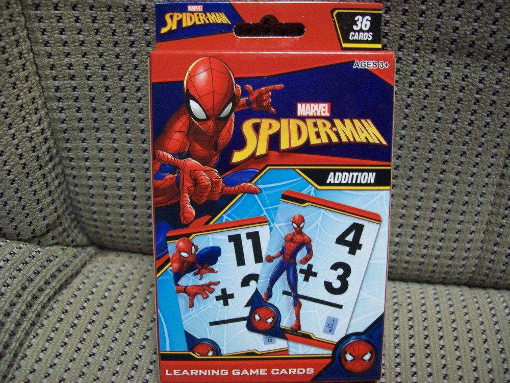 Spider-man 36 Addition Learning Game Colored Flash Cards