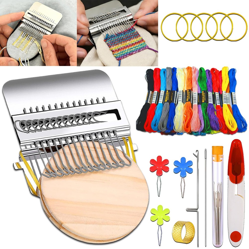 Patchmaker 2.0 Darning Loom Kit Portable Patch Repair Tool w/14 Hooks DIY
