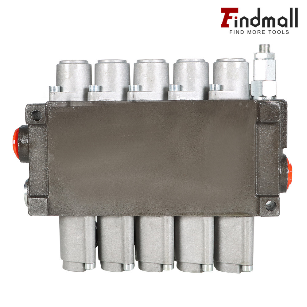 5 Spool Hydraulic Control Valve Double Acting 13 GPM 3600 PSI SAE Ports