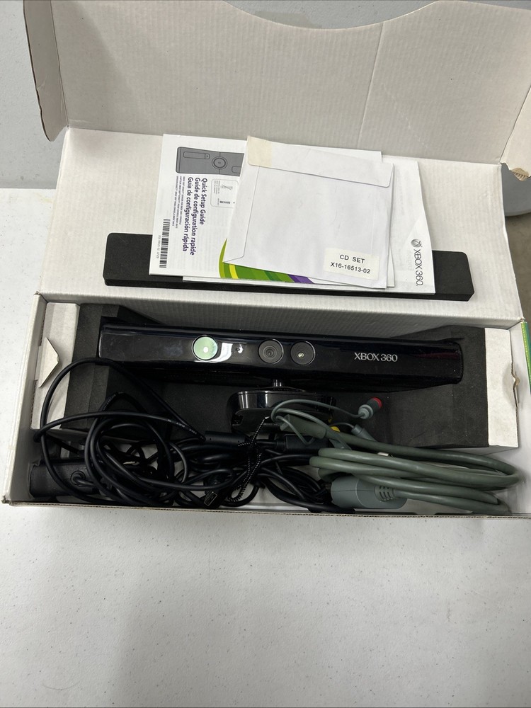 XBOX 360 Kinect Sensor With Kinect Adventures Game New - Open Box Rare Condition