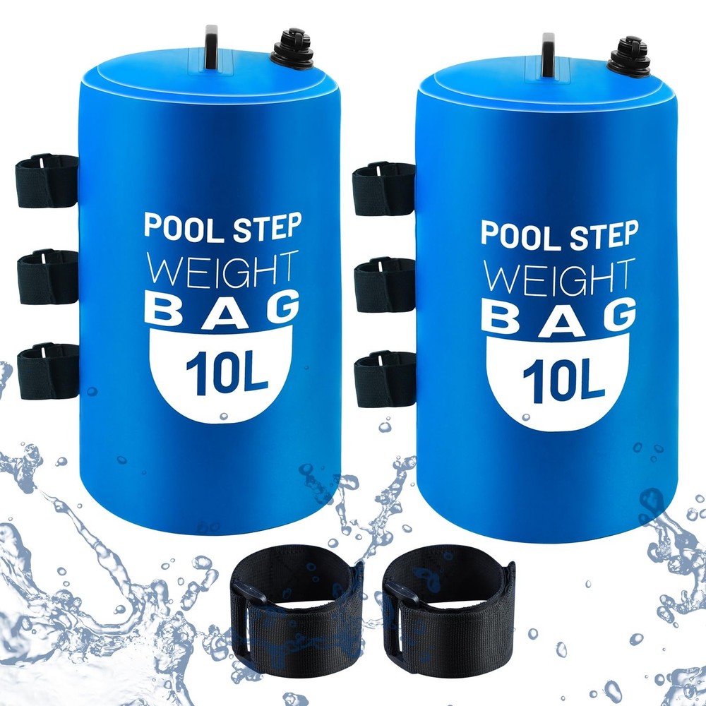 2PCS Pool Ladder Weights 10L Universal Step Sand 2PCS*10L, Blue