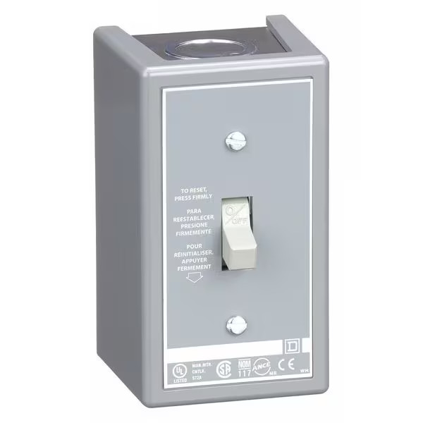 Manual Motor Starter NEMA 1 16 Amp 1 Pole Single Phase Toggle Switch