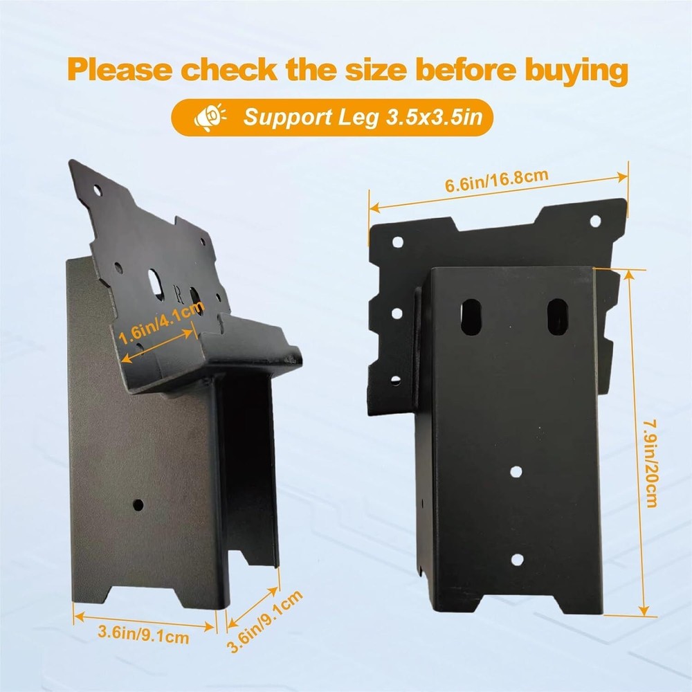 4 Pack Outdoor Multi-Use Angle Brackets 4x4 Platform Bracket for Hunting Blinds
