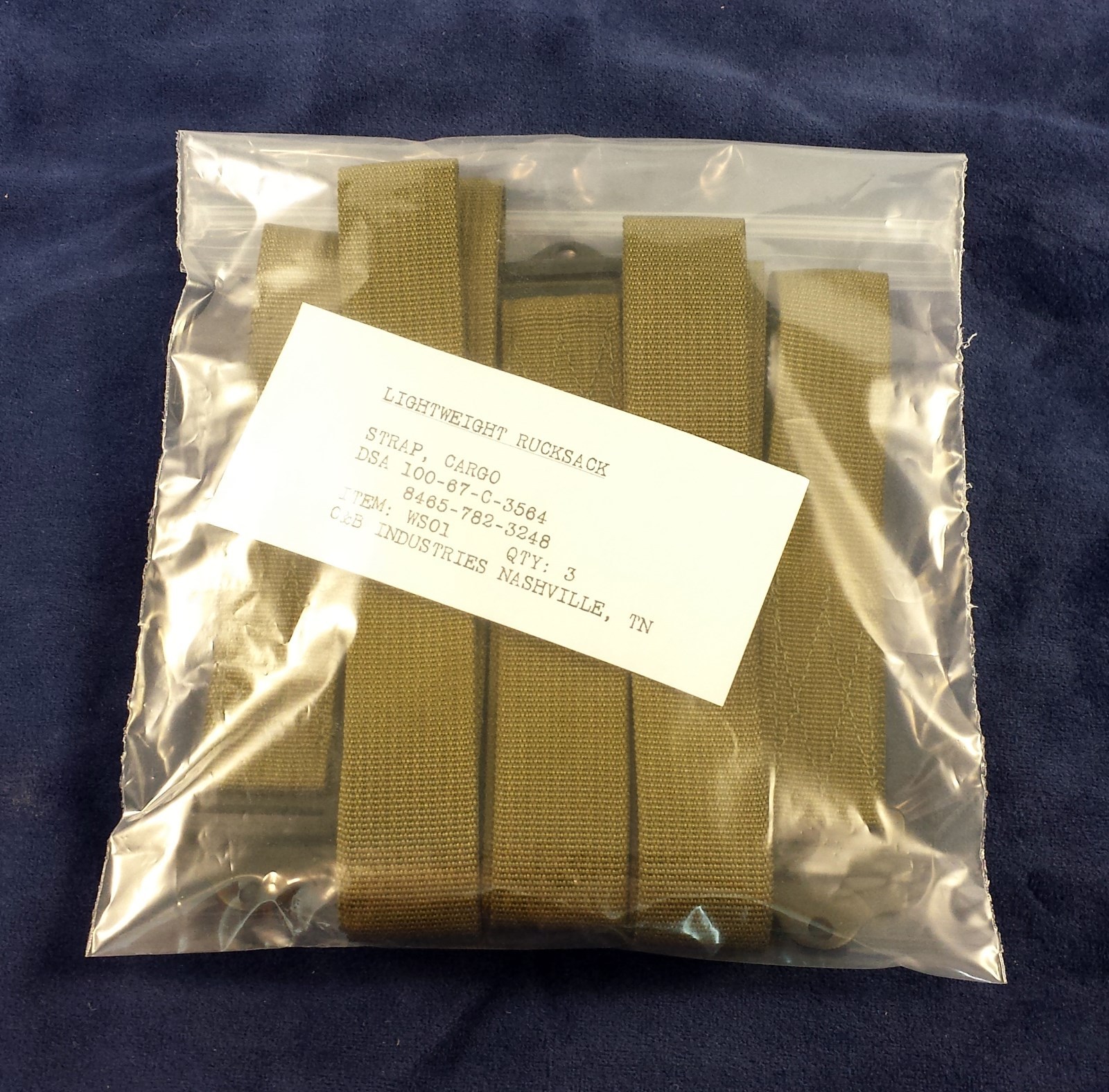 VIETNAM LIGHTWEIGHT RUCKSACK BACK PACK CARGO STRAPS COMPLETE SET