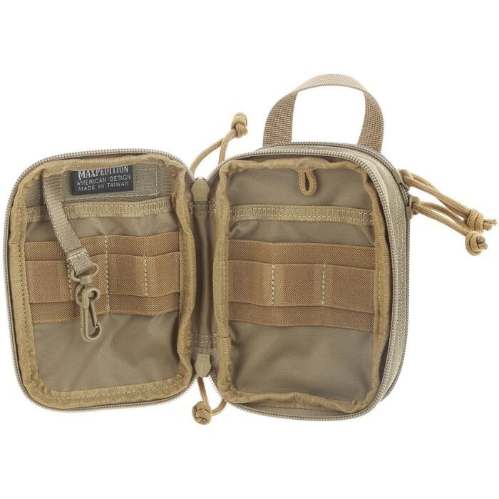 Maxpedition Double-Decker Mini Pocket Black Full Clamshell MOLLE And PALS-Ready