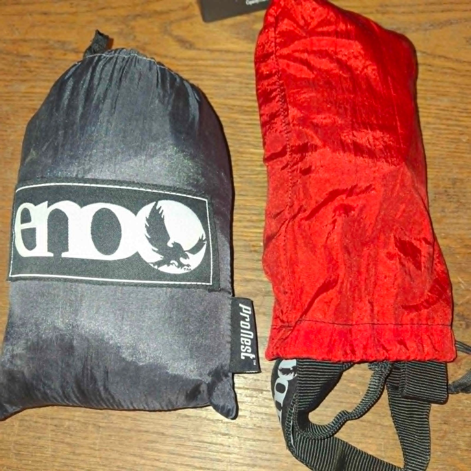 ENO ProNest single parachute hammock with straps gray grey EUC used Free Ship