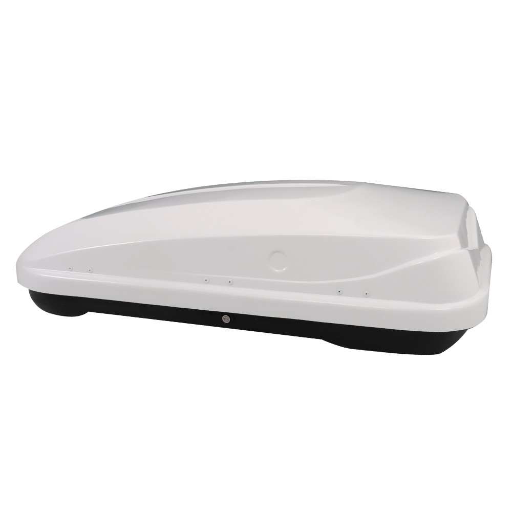 Labwork 14 Cubic Feet ABS Car Roof Top Box Cargo Luggage Carrier White W/2 Locks