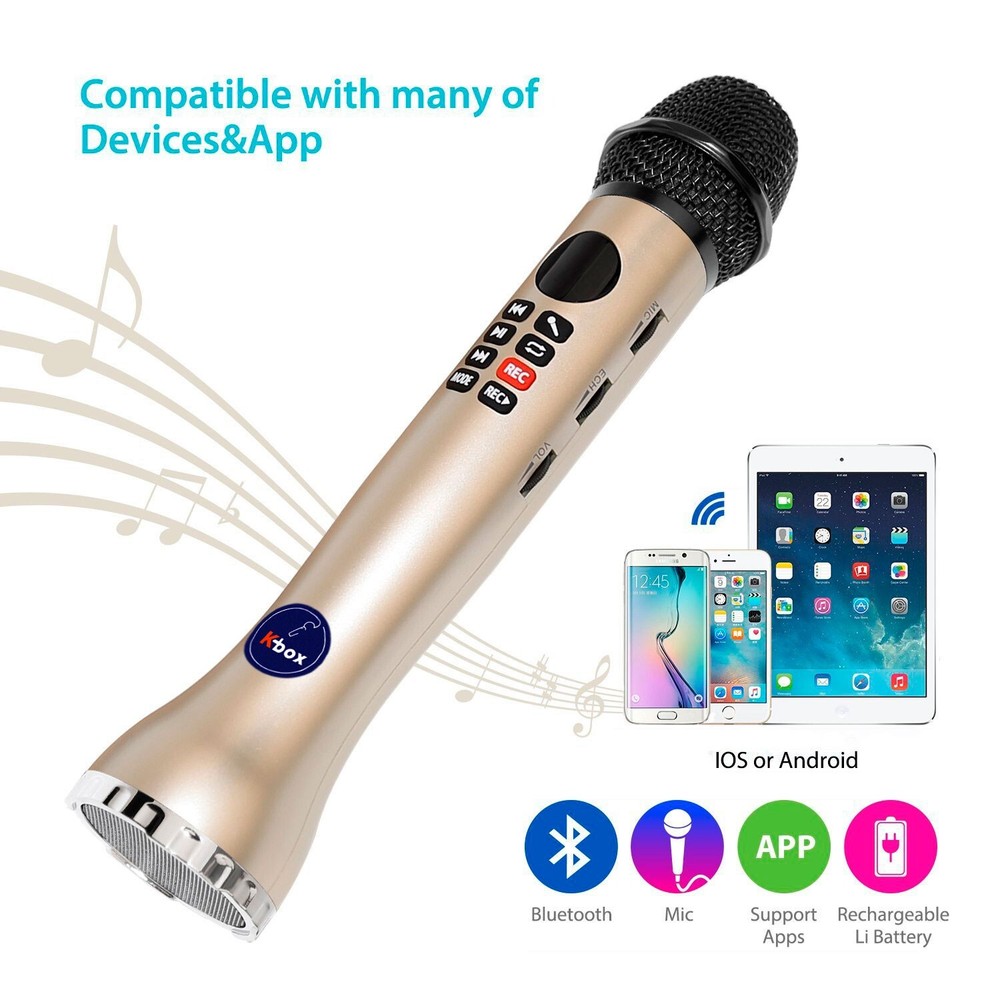 Bluetooth Karaoke Microphone with Speaker, Wireless, Multi-functional, Total Fun