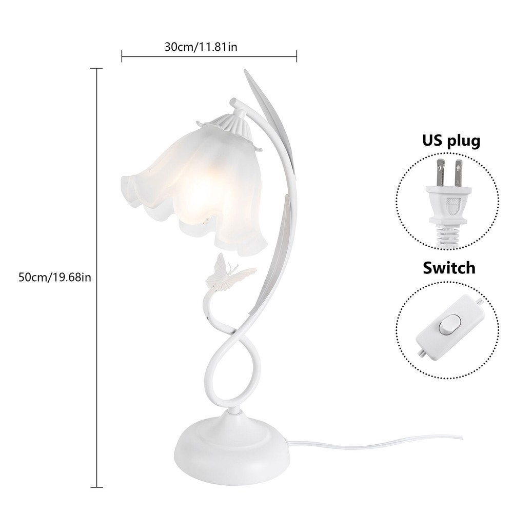 Table Lamp Flower-shaped Table Lamp Bedside Dining Table Lamp E26 Lampshade 110V