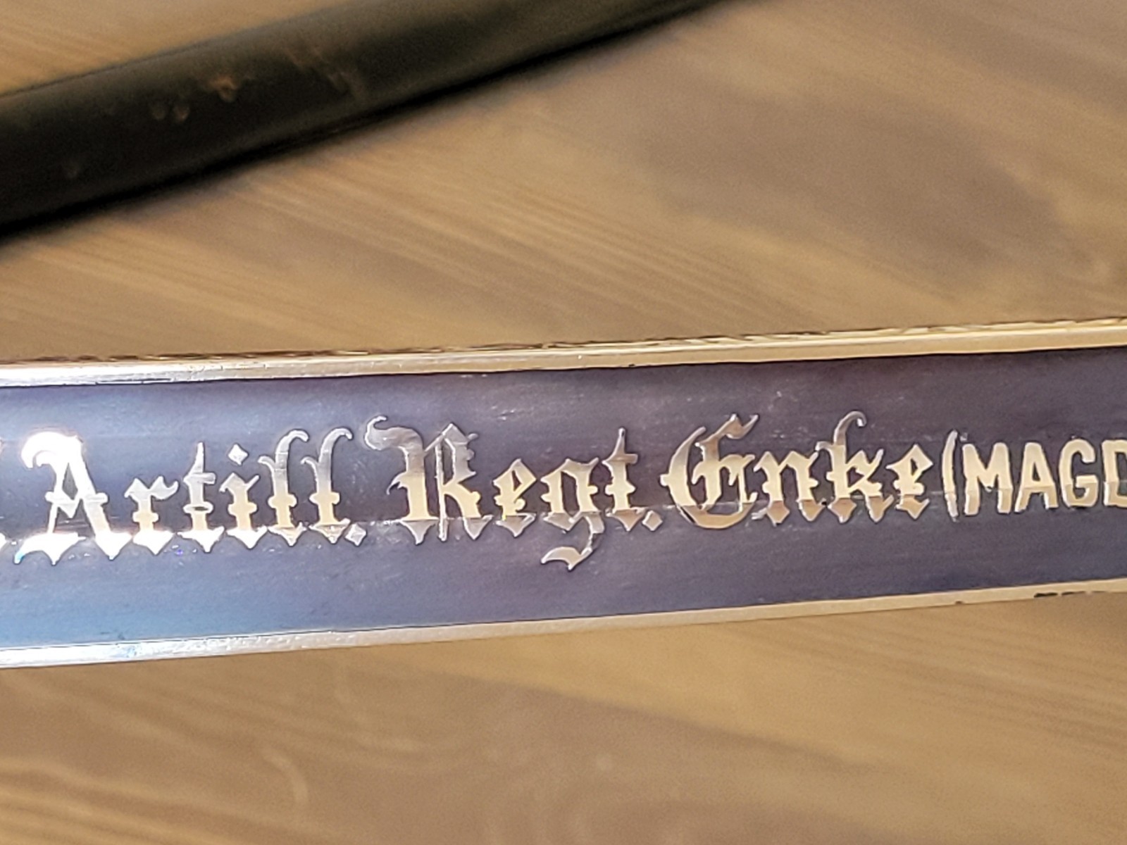 WWI German Presentation Artillery Officer's Sword, Rose Motif