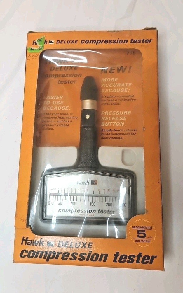 Vintage Hawk Classic Car Engine Compression Tester