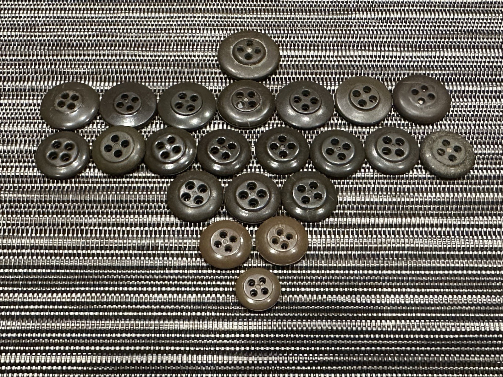 Vintage Military Fatigue Brown Replacement Buttons Korean War Era