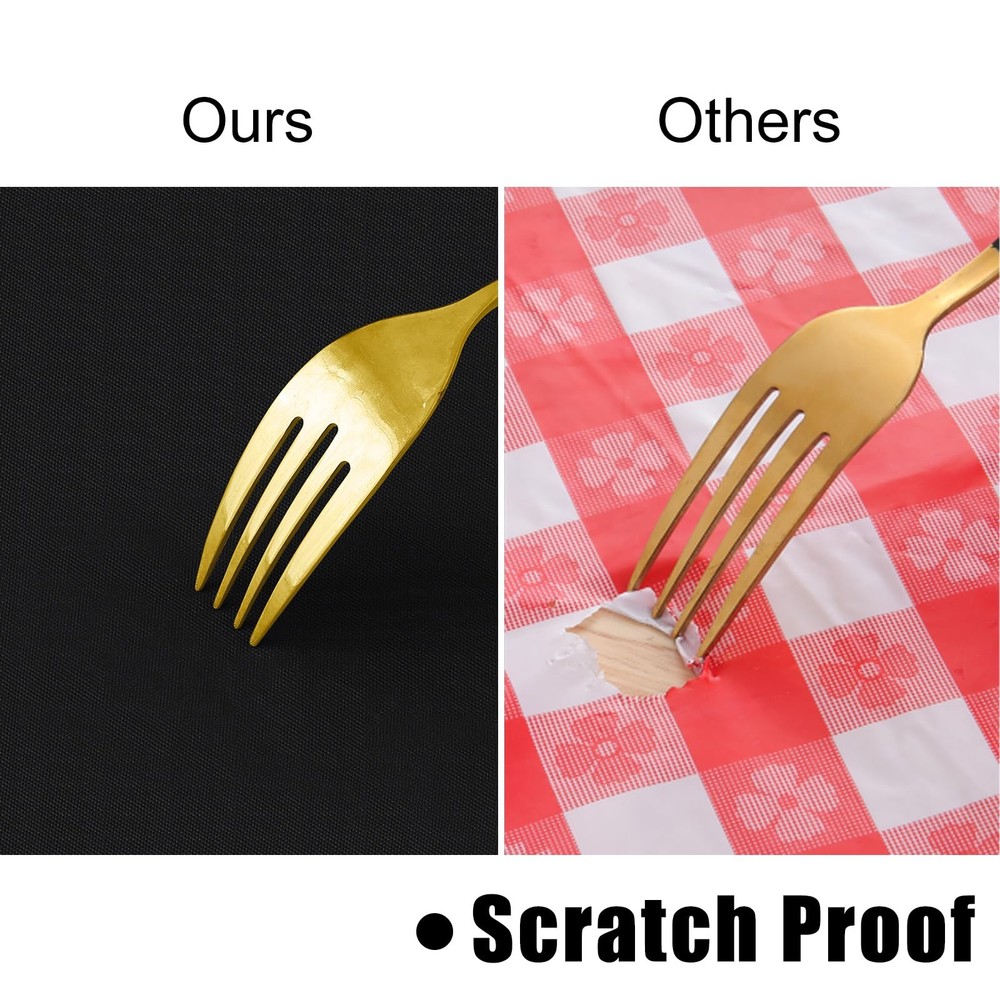 homing Rectangle Vinyl Tablecloth, Waterproof 84" x 60" (Rectangular), Black