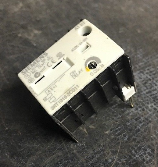 SIEMENS AUXILIARY TIMER-ON DELAY MODULE 3RT1916-2CG11 0.05A-1A **WARRANTY**