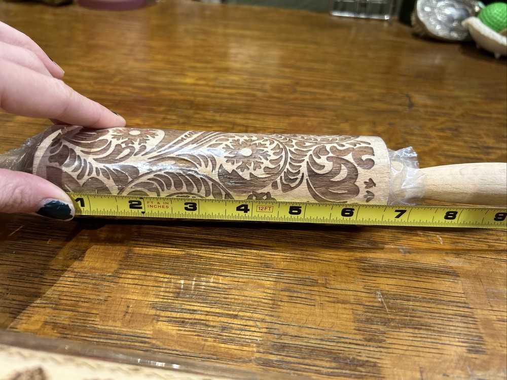 2 Christmas Rolling Pin Wood