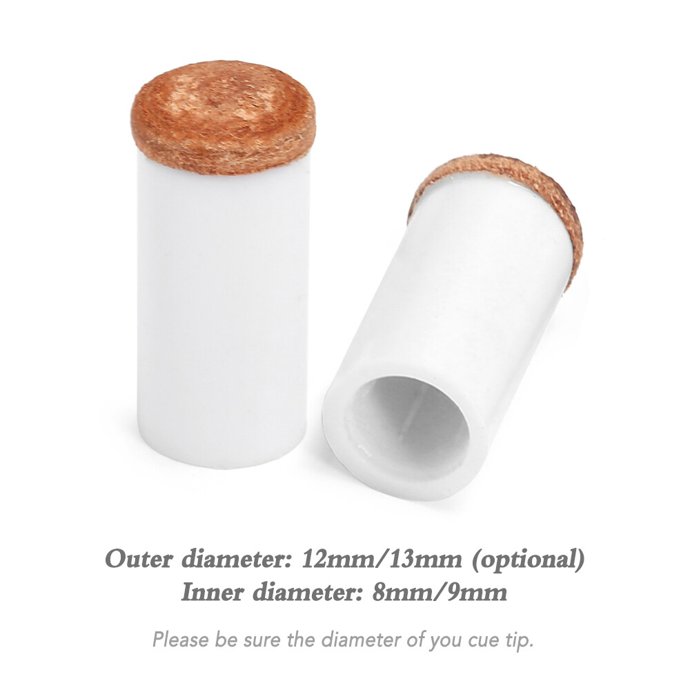 10PCS Pool Tips Hard Stick Ferrules Billiard Head 12MM S1W3
