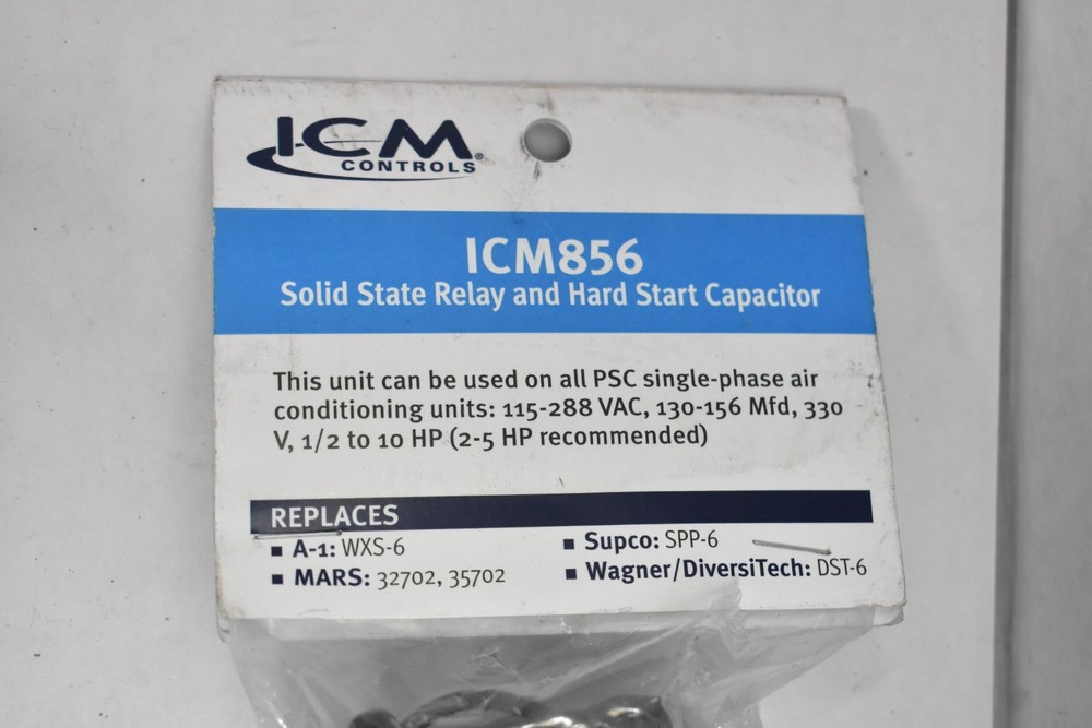 ICM Controls ICM856 Solid State Relay & Hard Start Capacitor 1/2-10HP Cylinder
