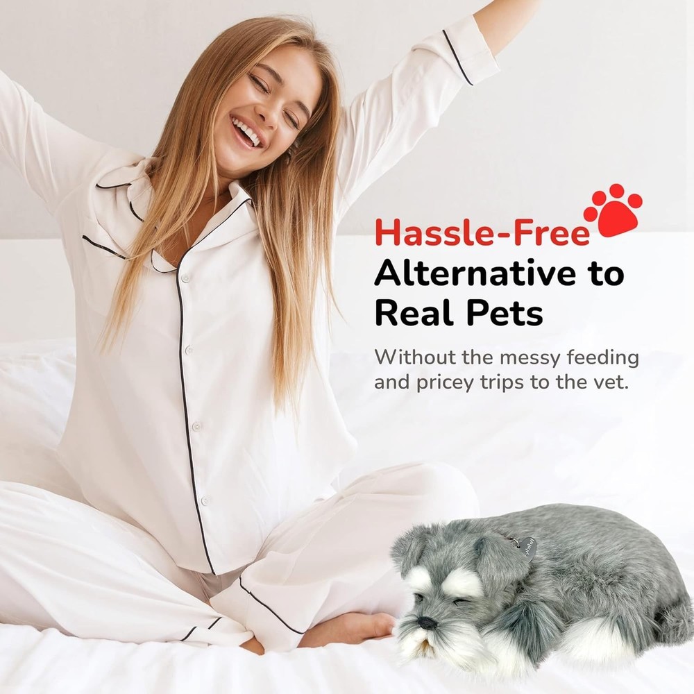 Lifelike Schnauzer Stuffed Interactive Pet Toy
