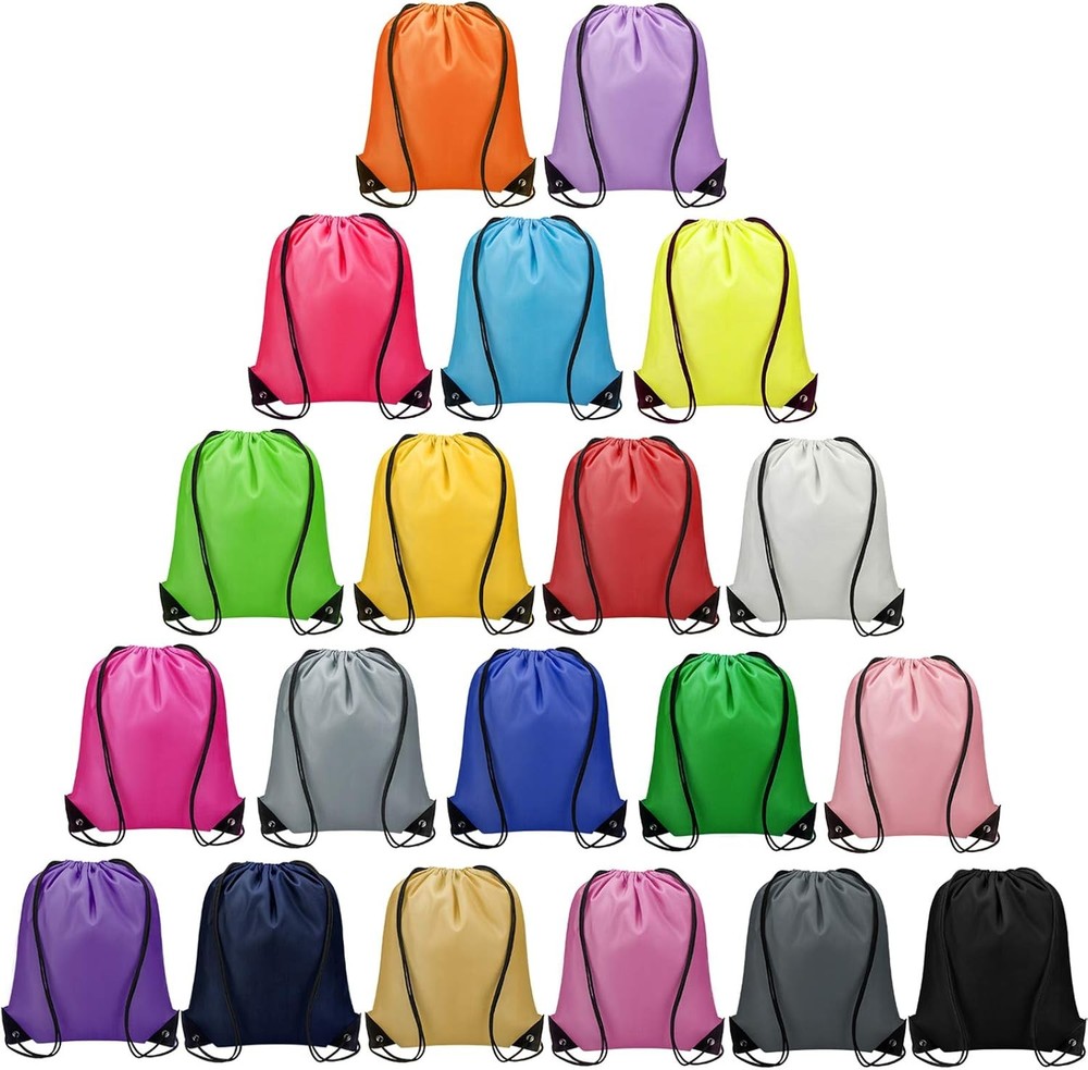 Vorspack 100 Pcs Drawstring Bags Bulk - Lightweight Multicolor