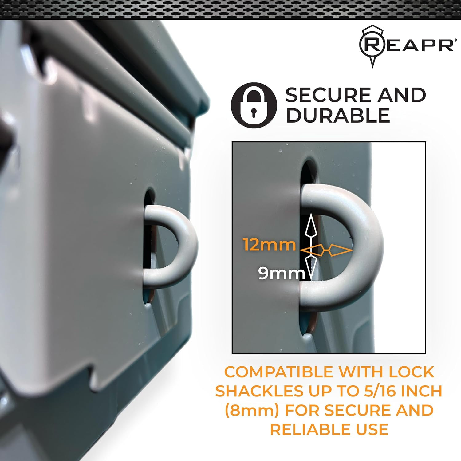 Reapr Steel Ammo Can, Heavy Duty Locking Metal Ammo Storage Box, Airtight and Wa