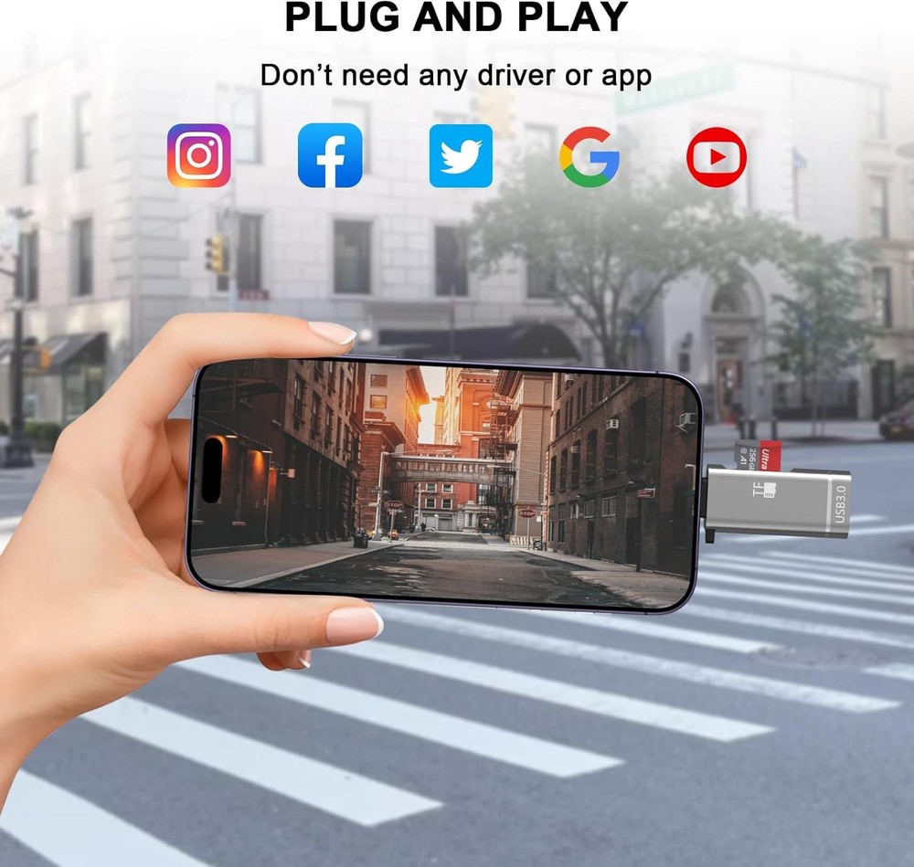 [Apple MFi Certified] SD Card Reader for iPhone iPad,Memory Card Reader with USB