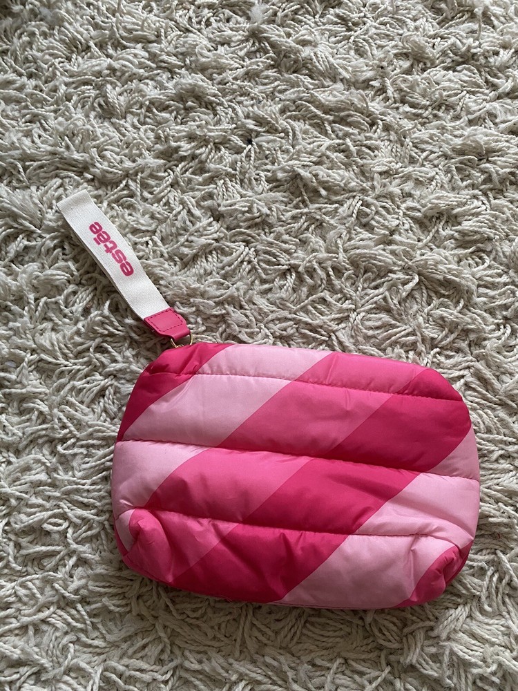 Estée Lauder Makeup Bag Cosmetics Case Pink Quilted