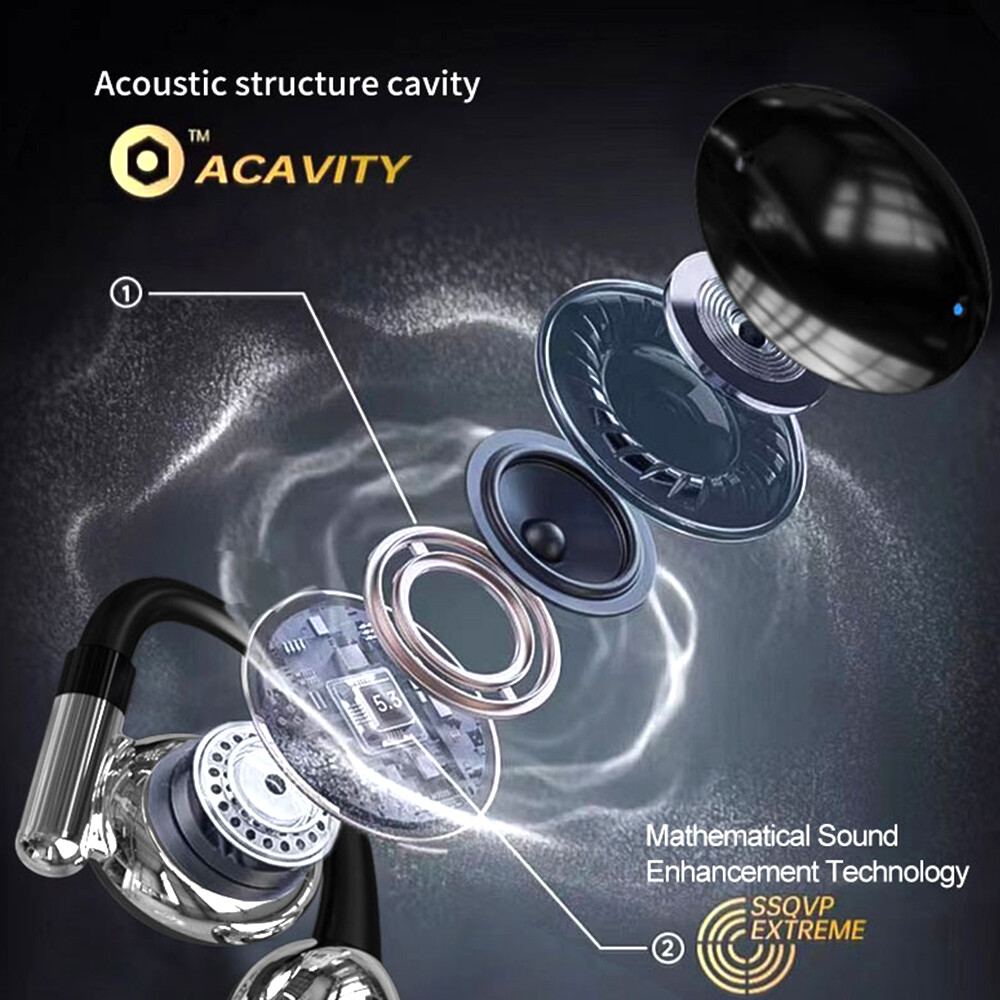 Mpow OWS Open Ear Bluetooth Earbuds Wearing Wireless Earbuds w/ Earhooks and Mic