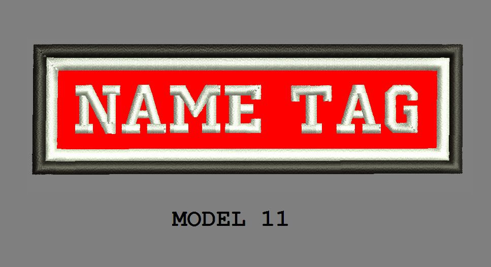Custom Embroidered 4"x1" Name Patch Motorcycle Biker Iron on/sew on two frames