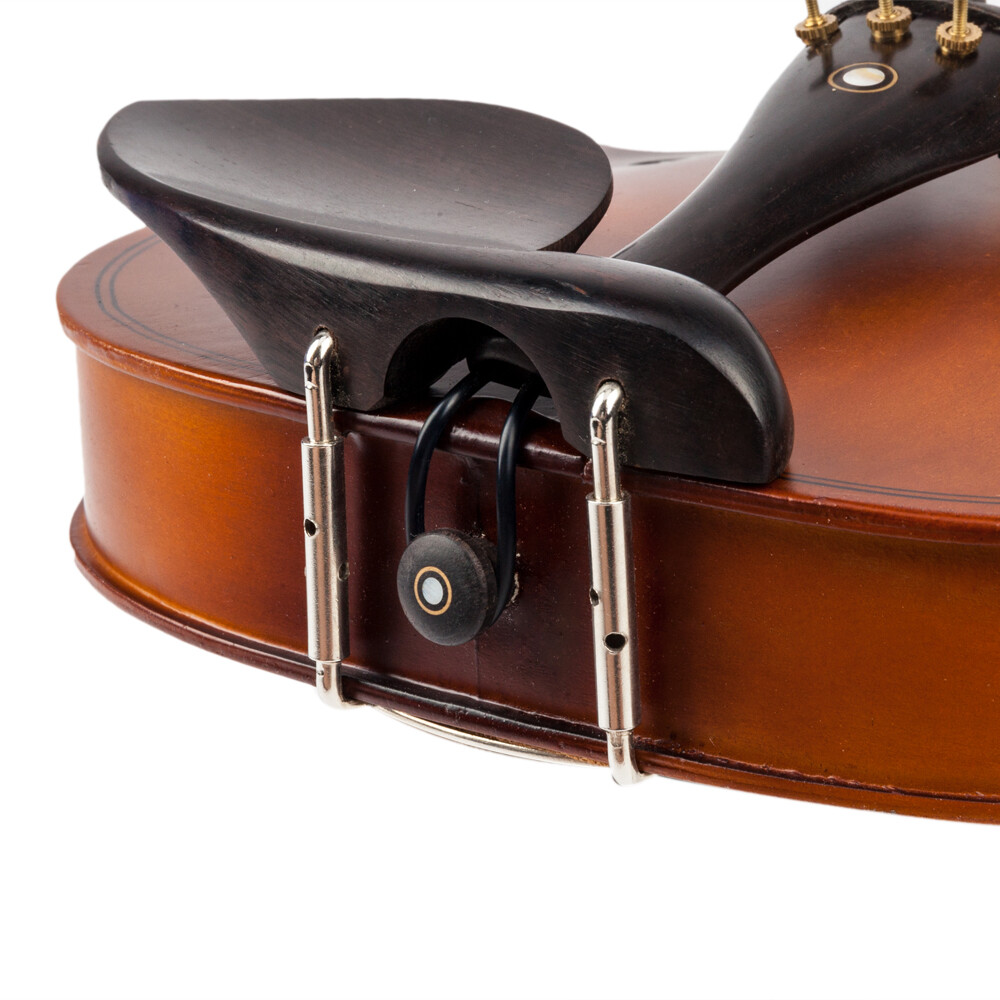 4/4 Violin Case Bow Strings Shoulder Rest Electronic Tuner Connecting Wire Matte