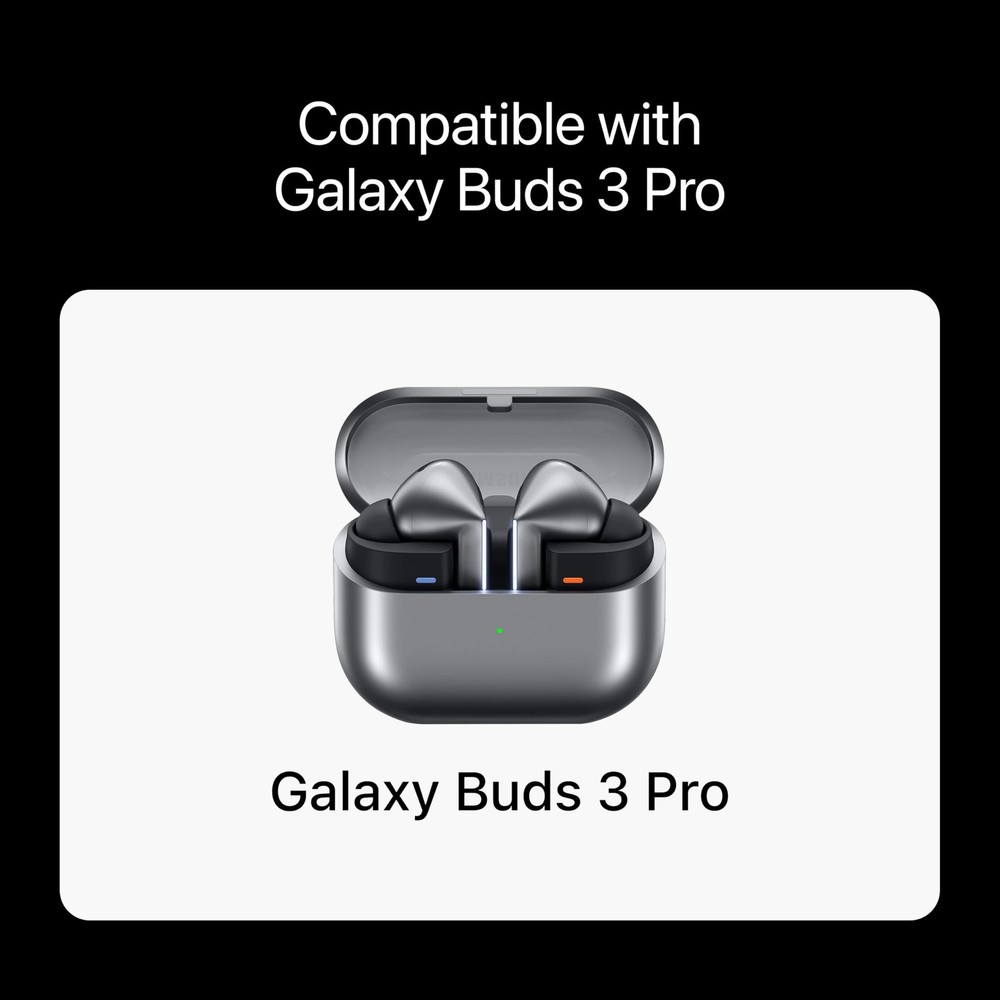 Premium Multi-Flange Eartips for Galaxy Buds3 Pro (Black, Mixed(SML), Black