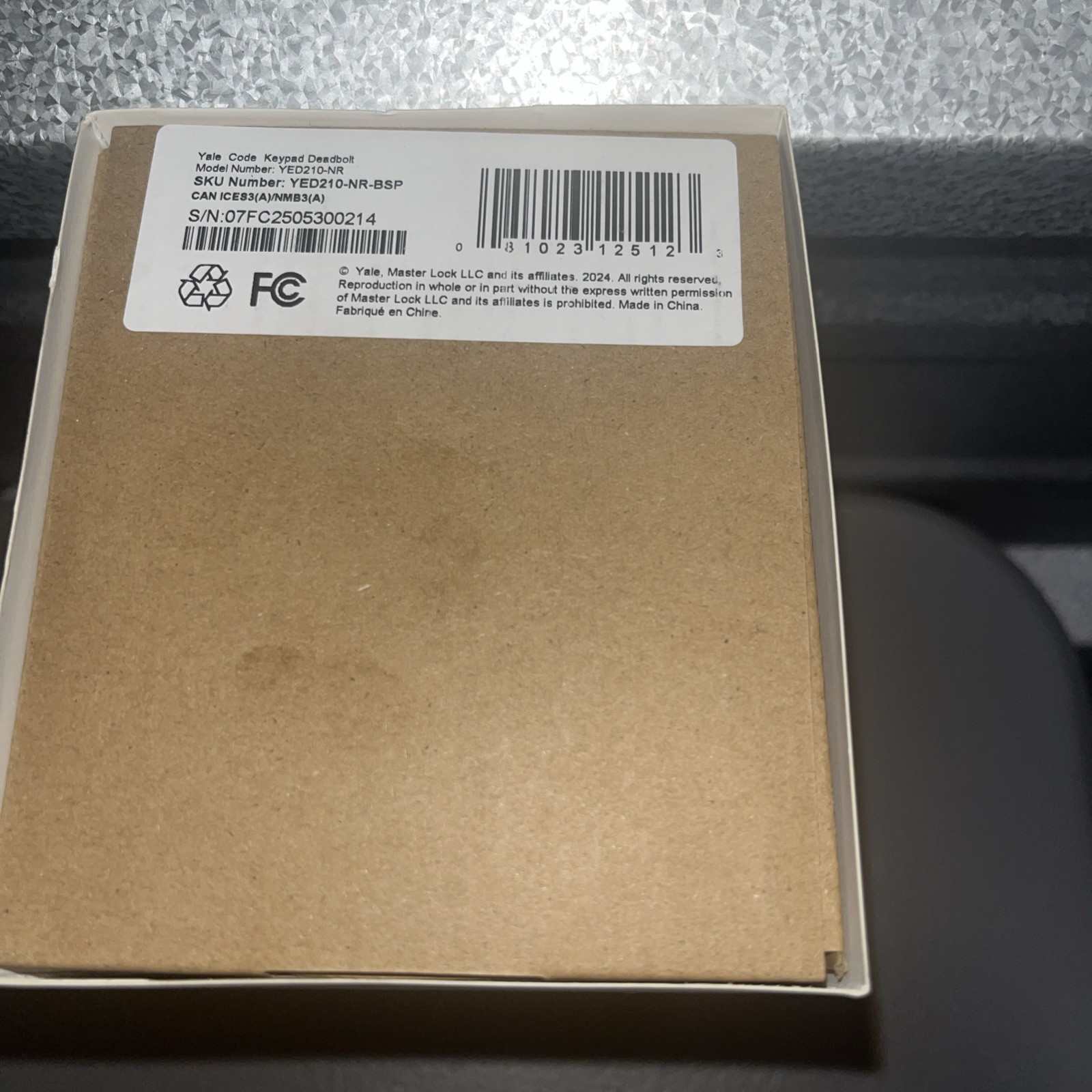 Yale Master Lock Electronic Keypad Deadbolt in Black Suede Finish | BRAND NEW